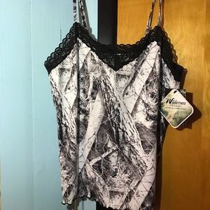 Camo Cami lace top